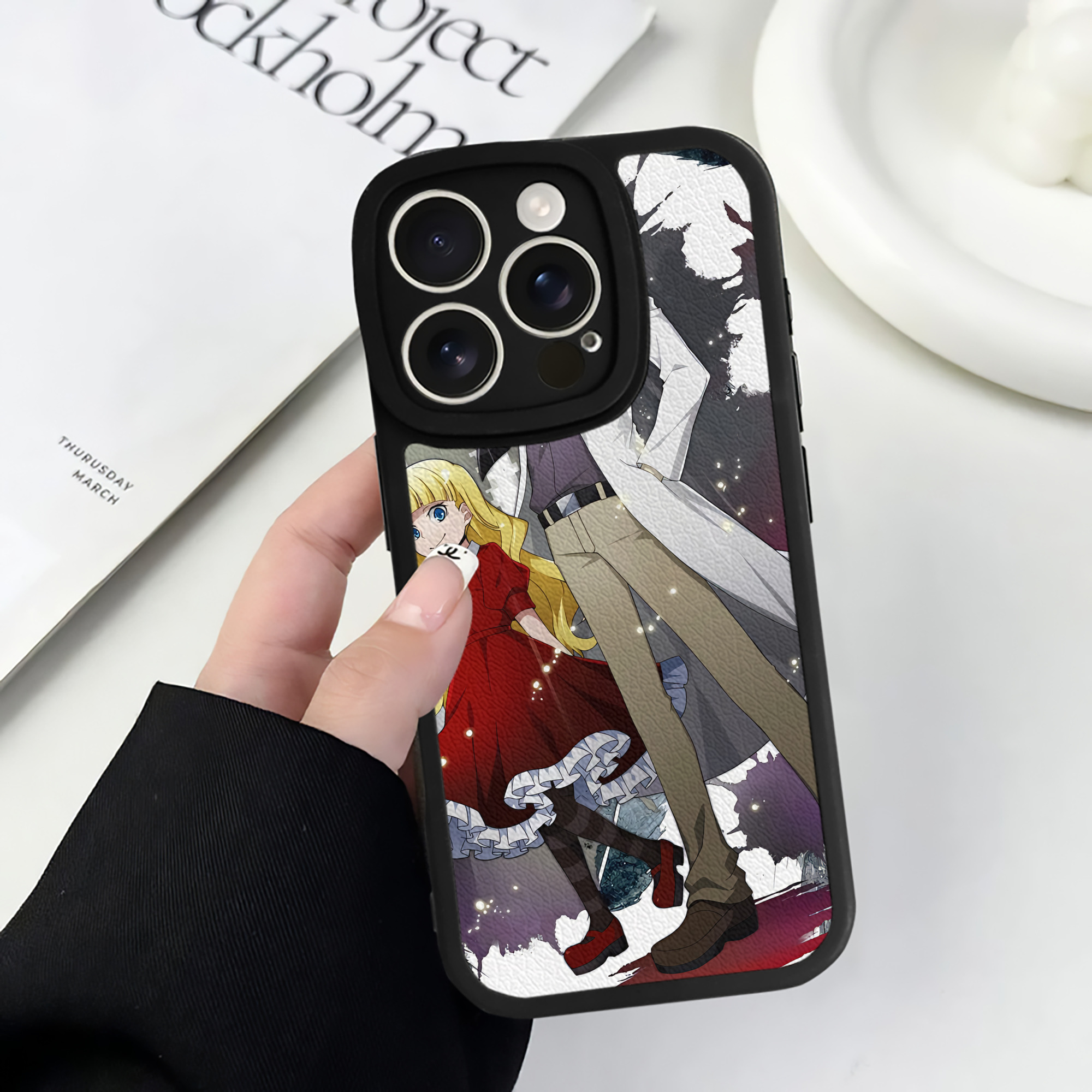（画像用） 文豪ストレイドッグス Bungo Stray Dogs 【iPhone 16シリーズ対応】シリコンスマホケース（レザー調） 材質：シリコン